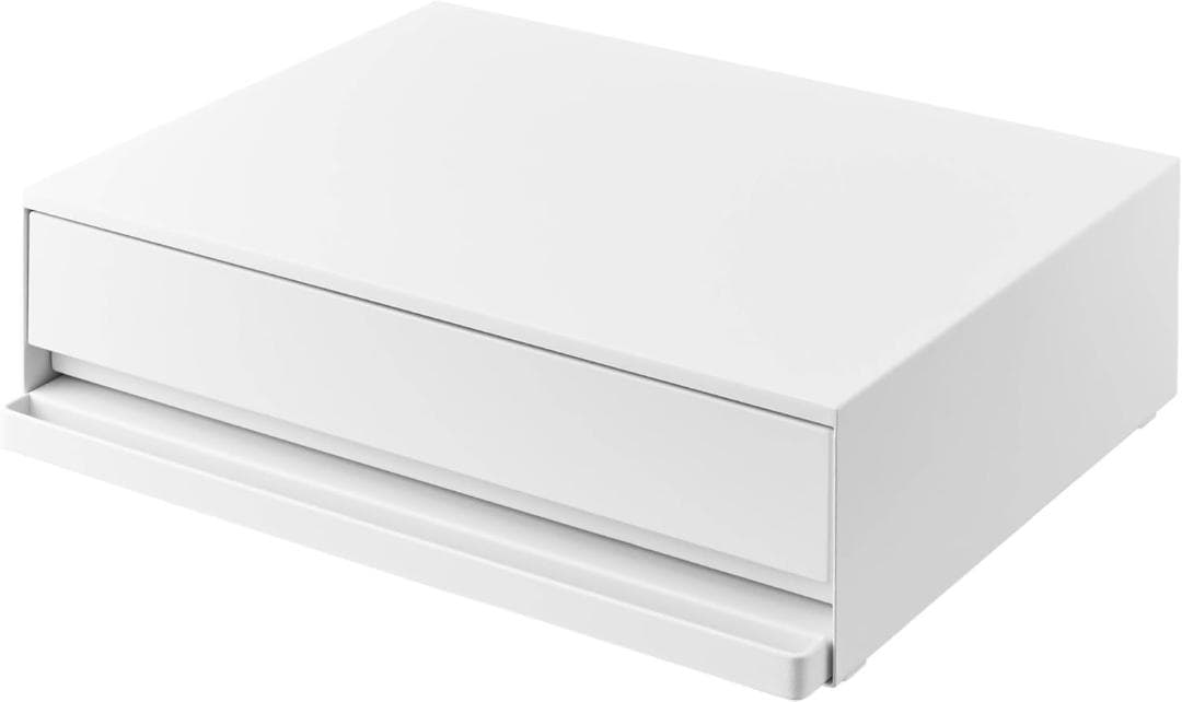 tower キッチン家電下引き出し&スライドテーブル 幅45cm 山崎実業 白