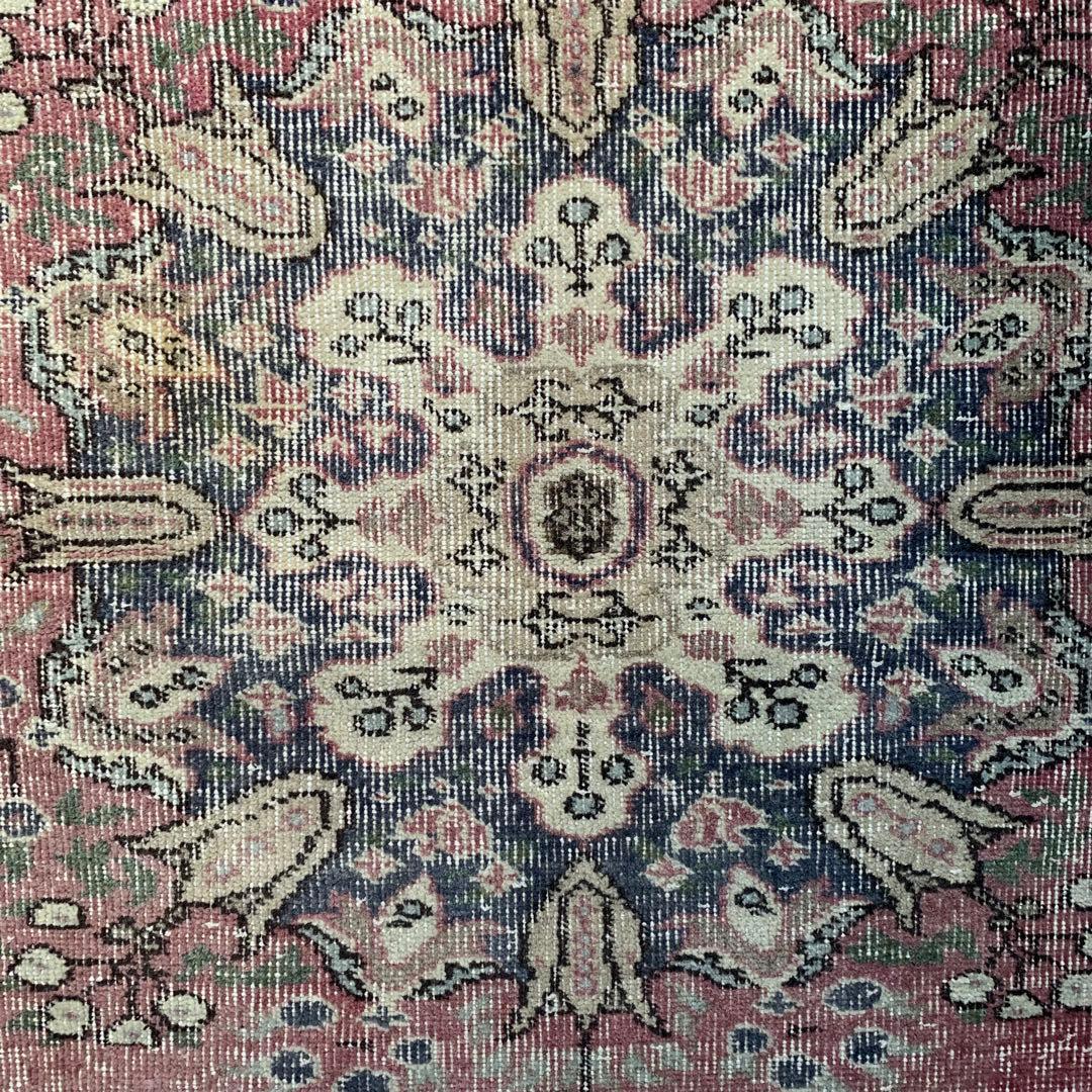 ペールピンク　トルコヴィンテージラグ　215×116 メダリオン