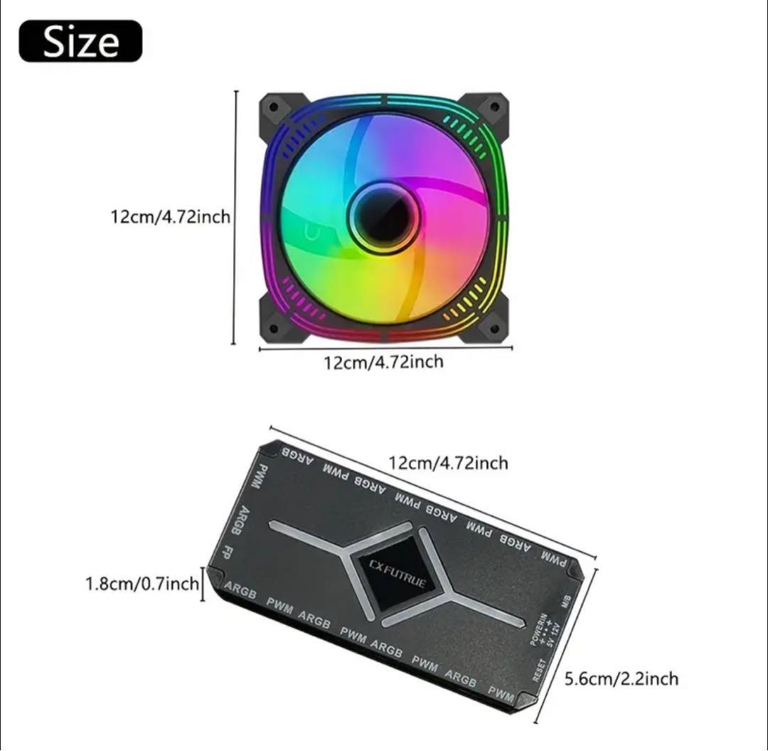 ARGBファン6個+1個 ARGB コントローラー コンボ パックセット