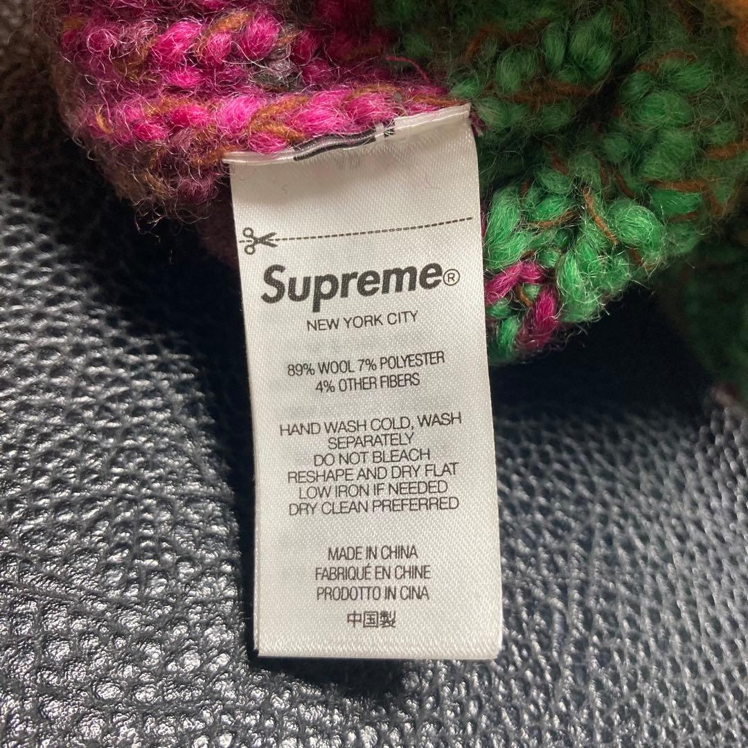 即発送 24FW supreme Space Dye Stripe Beanie