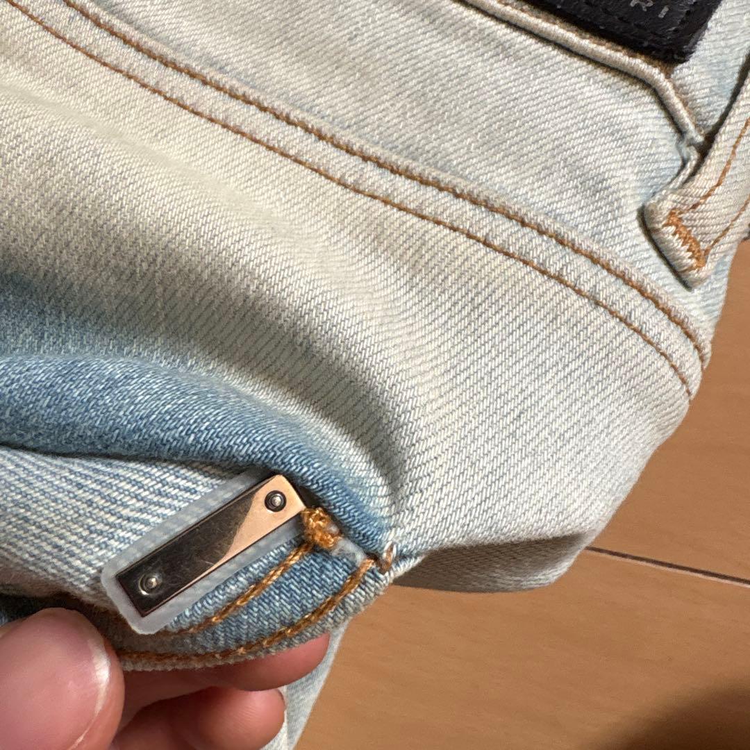 【G】AMIRI スキニーデニム ライトブルー ダメージ加工