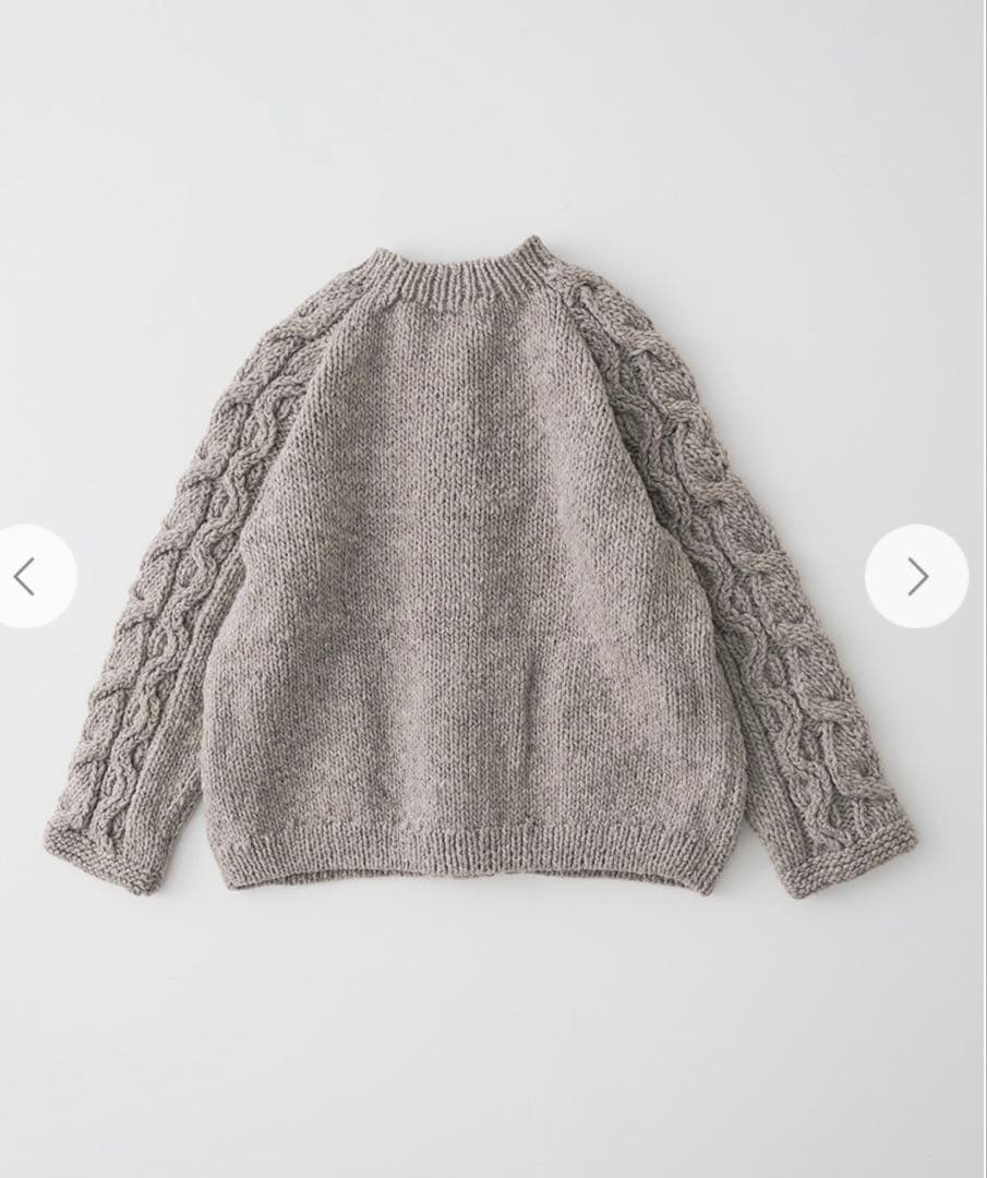 naoko。今季 ネストローブ ペルーケーブルスリーブニットカーディガン