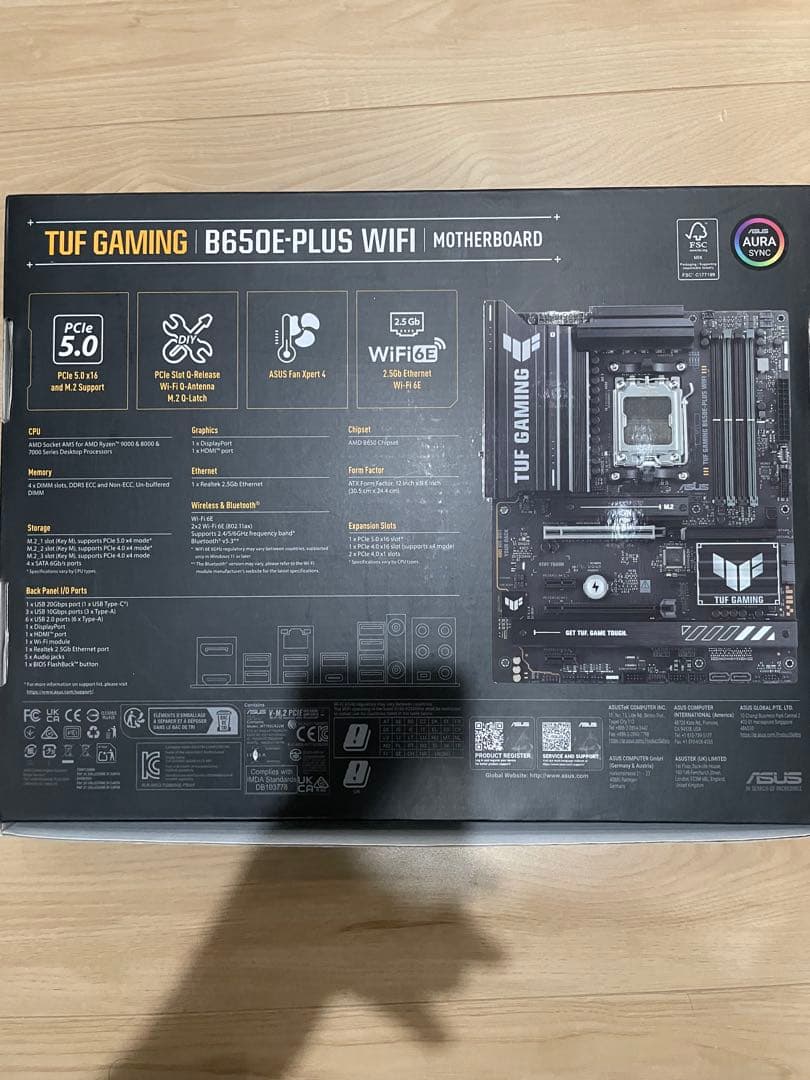 ASUS マザーボード TUF GAMING B650E-PLUS WIFI