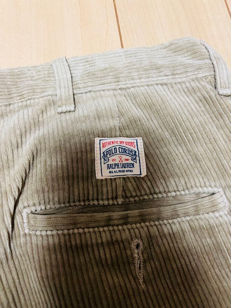 希少 80s 90s USA製 ラルフローレン 2タック コーデュロイパンツ