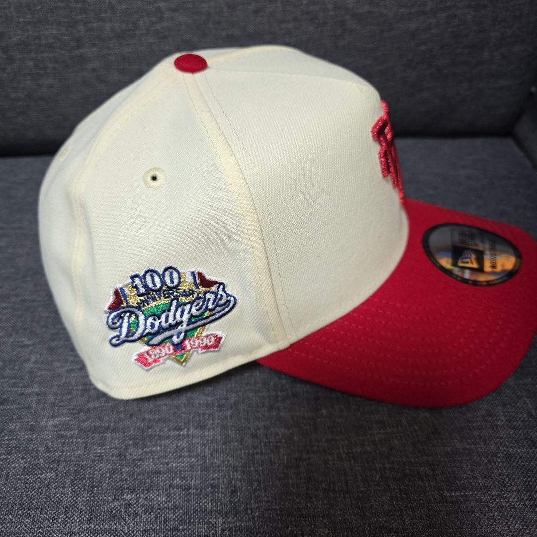 ニューエラ 9FORTY A-Frame ドジャース 逆ロゴ ホワイト レッド