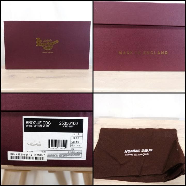 ●未使用●コムデギャルソンオムドゥ　マーチンコラボ　フルブローグシューズ