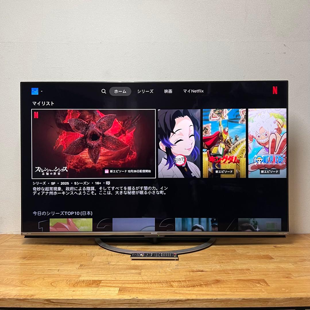 シャープ 60V型 4K液晶テレビ AQUOS LC-60US45 動画アプリ○