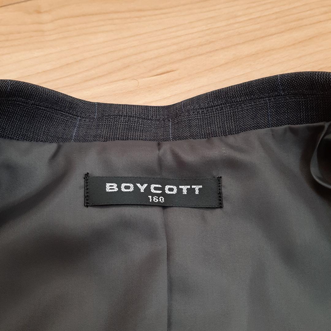 BOYCOTT グレー チェック柄 スーツセット　160cm　卒業式