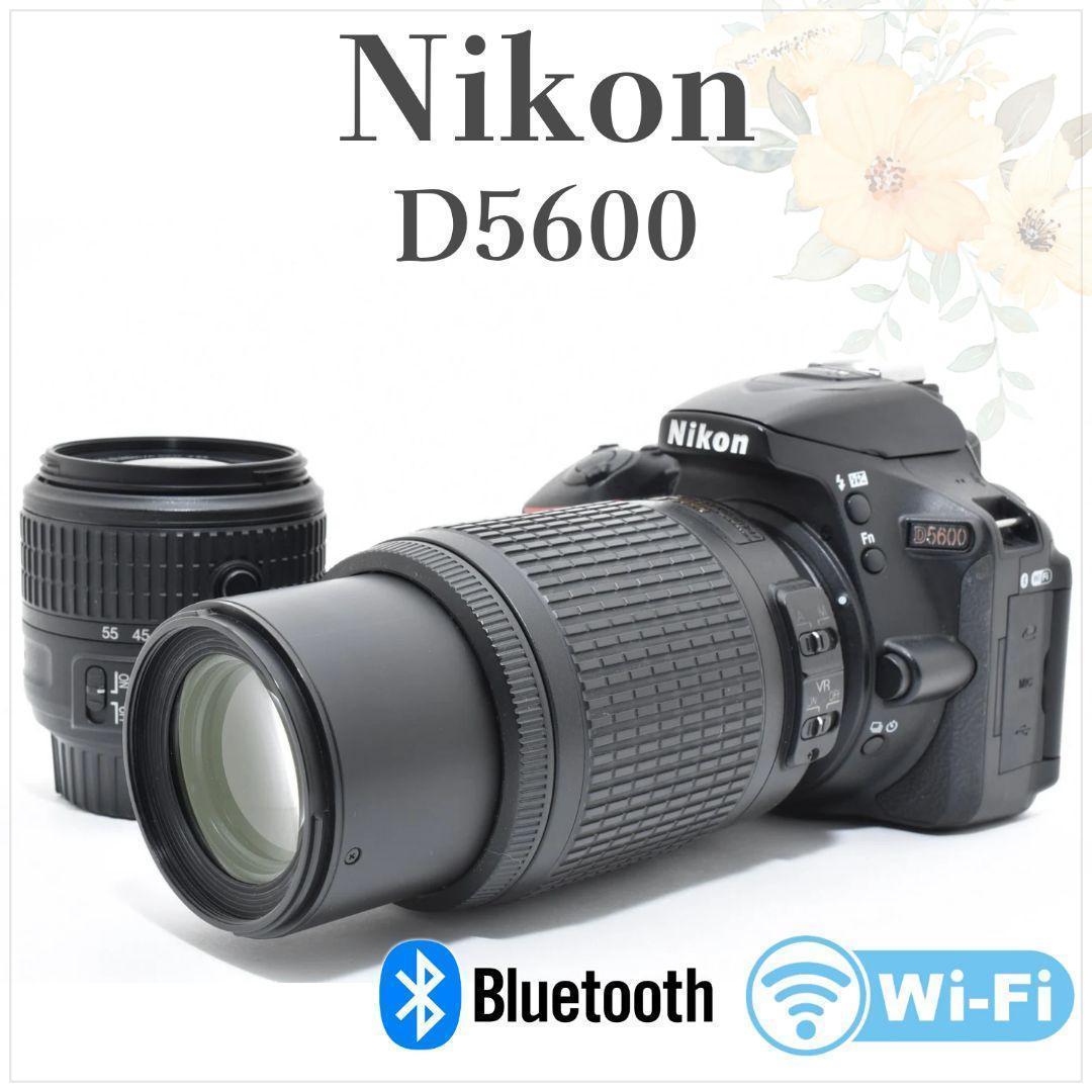 軽量 超高画質✨Nikon D5600✨ダブルレンズセット スマホ転送 初心者◎