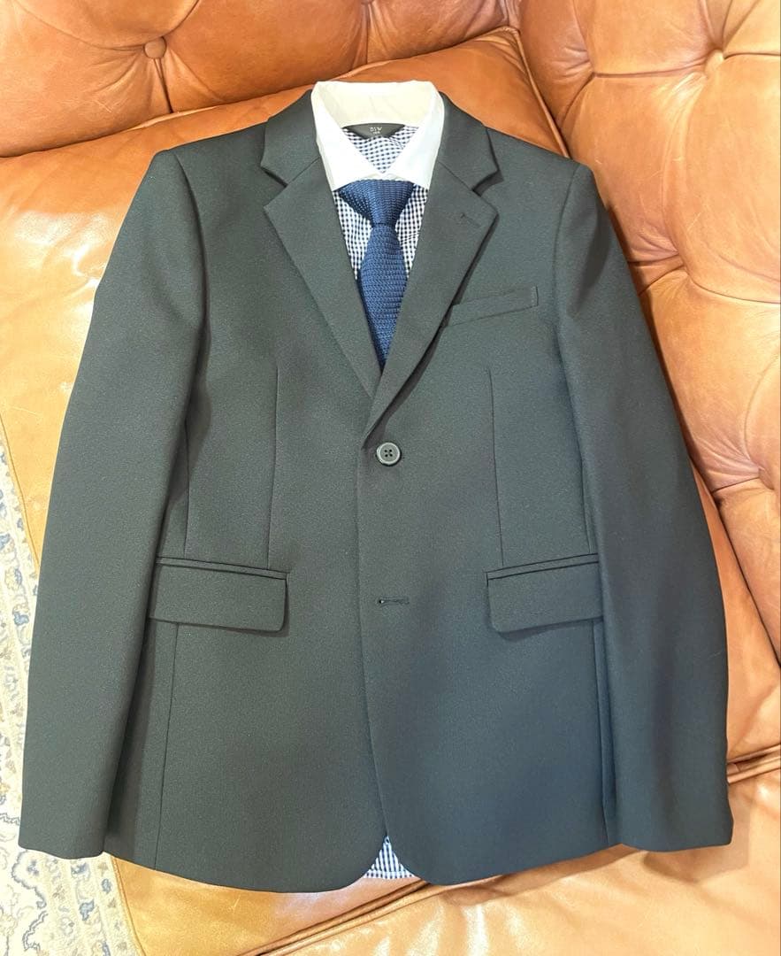 フォーマルスーツ７点セット 160cm 男の子 シャツ　ネクタイ 黒 卒業式