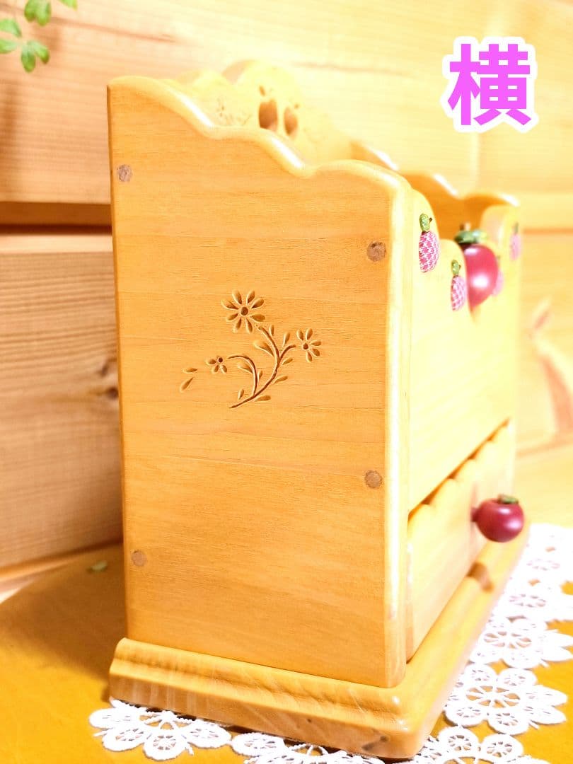 ⭐️アメリカンカントリー雑貨❤️ぷっくりෆりんごෆの多目的スタンド★仕切り無し