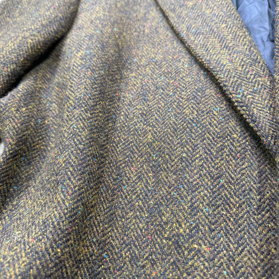 極美品 ハリスツイード ヴィンテージ ヘリンボーン ツイード 胡桃ボタン XL