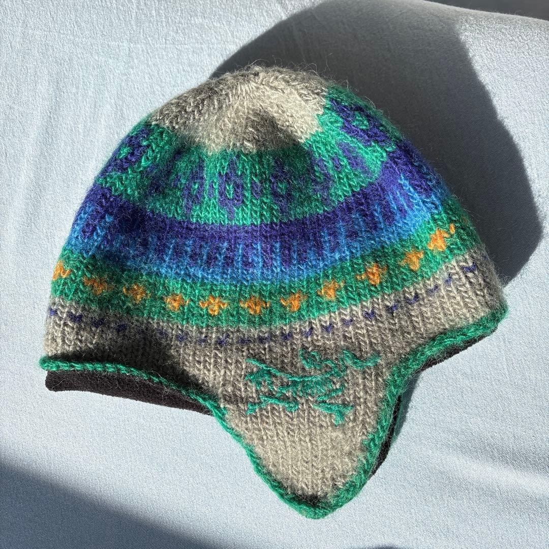 廃盤　ARC'TERYX 耳当てビーニー　ニット帽 フライトキャップ　ロゴ刺繍