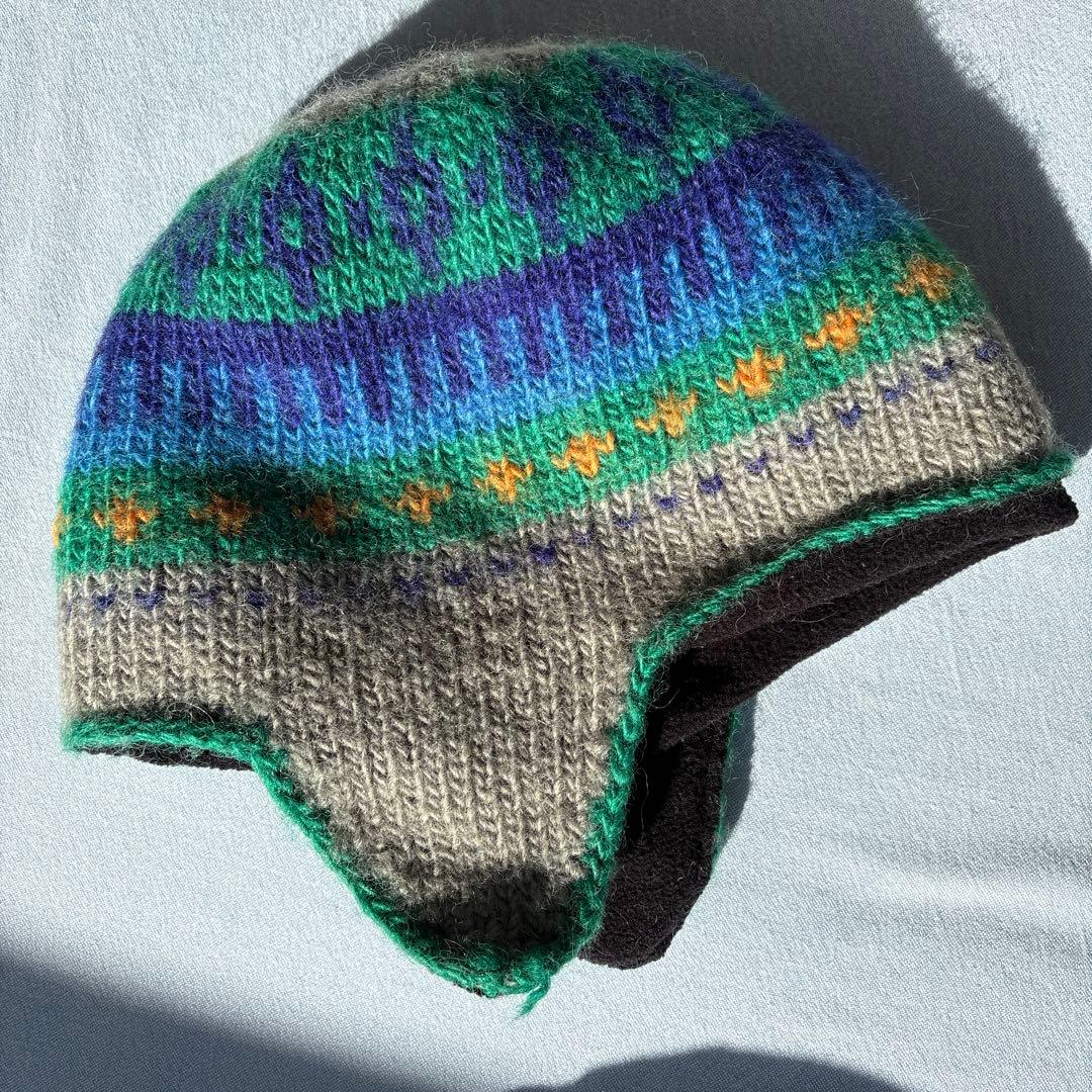 廃盤　ARC'TERYX 耳当てビーニー　ニット帽 フライトキャップ　ロゴ刺繍