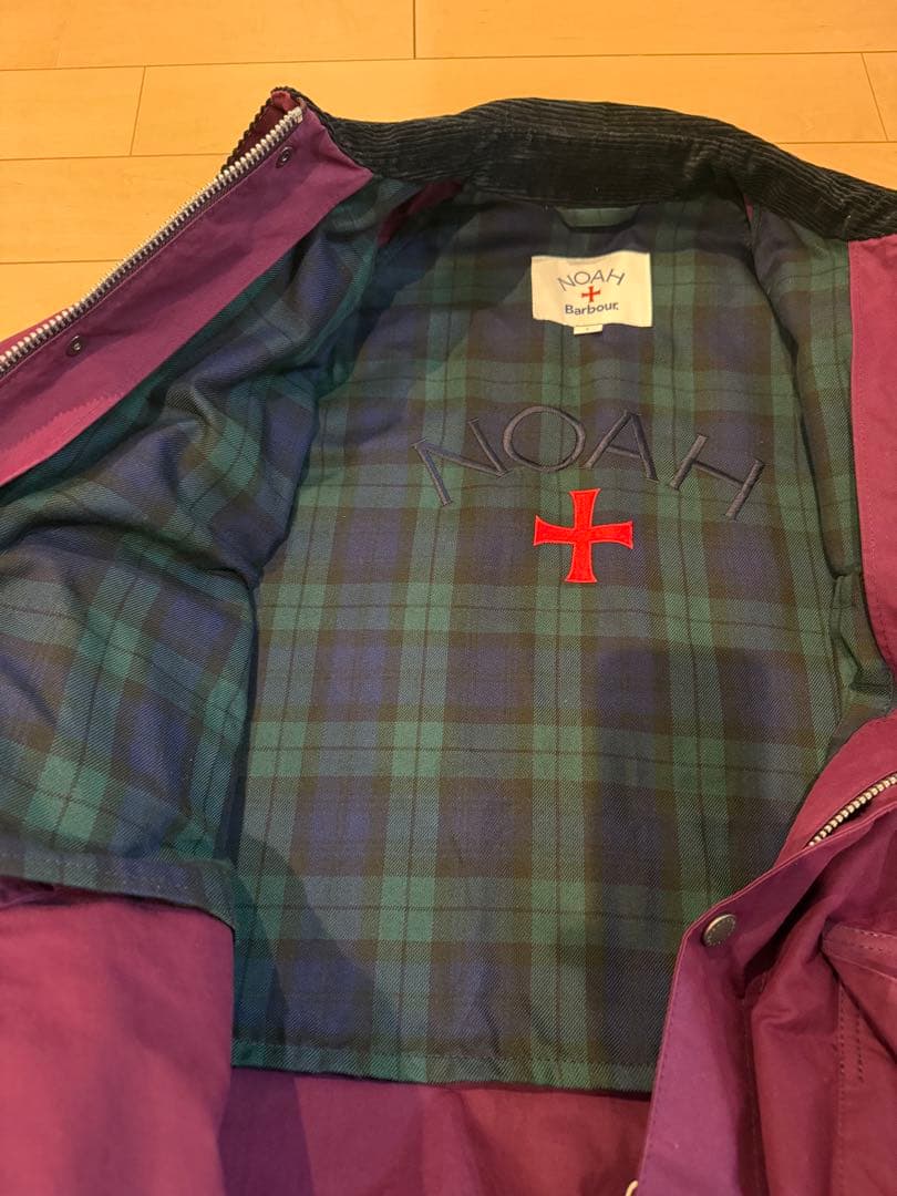 NOAH x Barbour 紫色 カバーオール Lサイズ