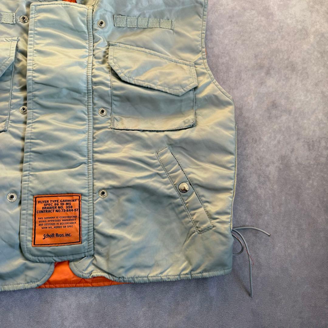 Schoot ライナーベスト 86 19-M5 グレー フライトジャケット