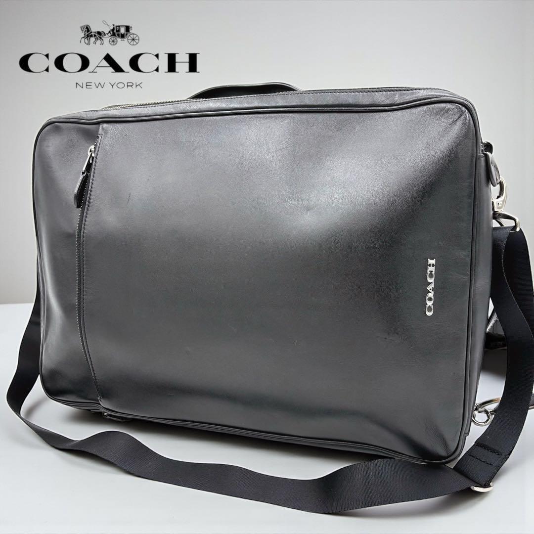 コーチ 3way レザー ビジネスバッグ ブリーフケース リュック C6877