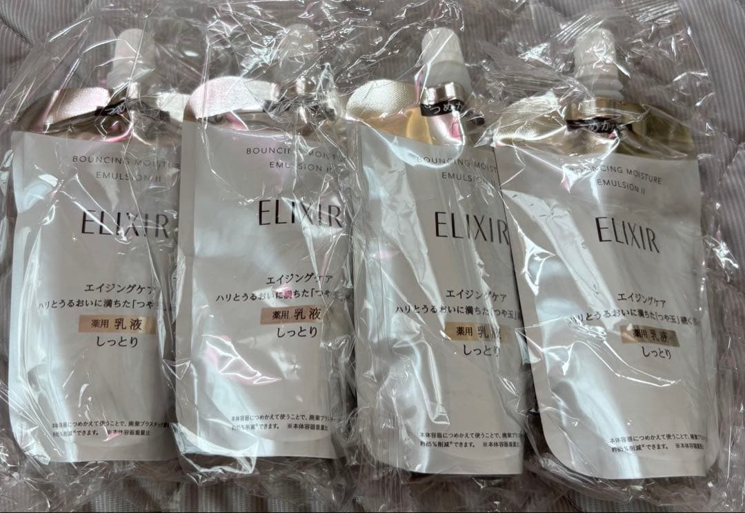 エリクシール リフトモイスト エマルジョン SP II つめかえ 乳液 4個