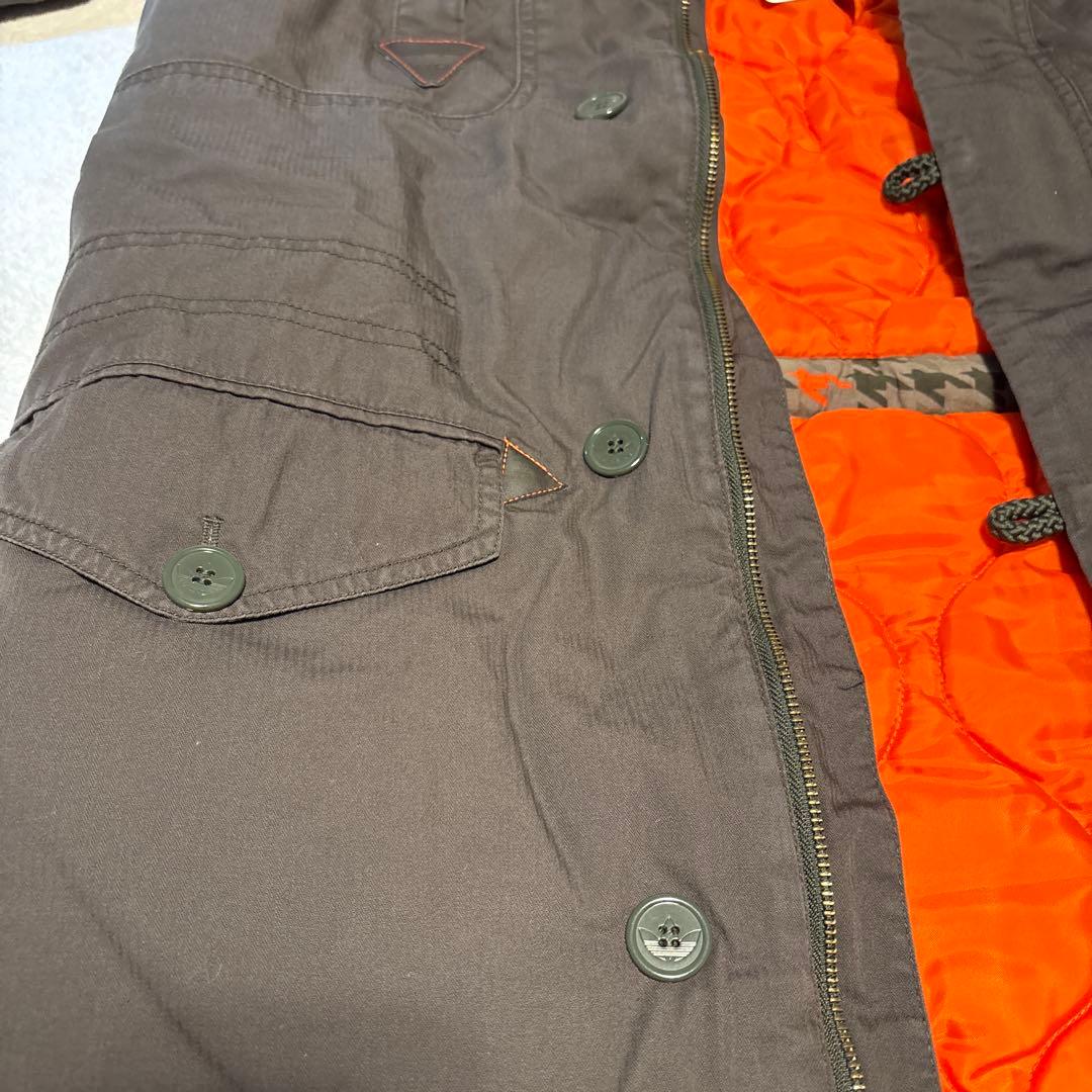 【新品未使用】　adidas 中綿 モッズコート カーキXL