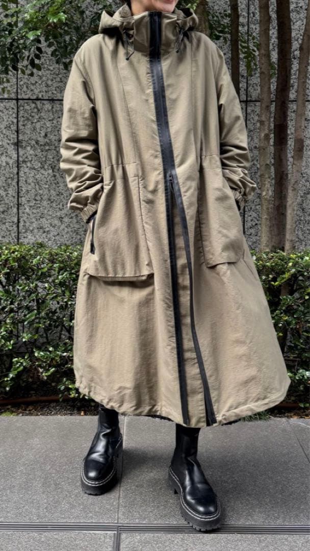 【美品】upper hights/アッパーハイツ コート ナイロン キャメル01