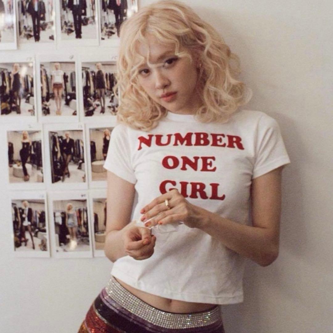 【試着のみ】number one girl Tシャツ　ロゼ　rose rosie