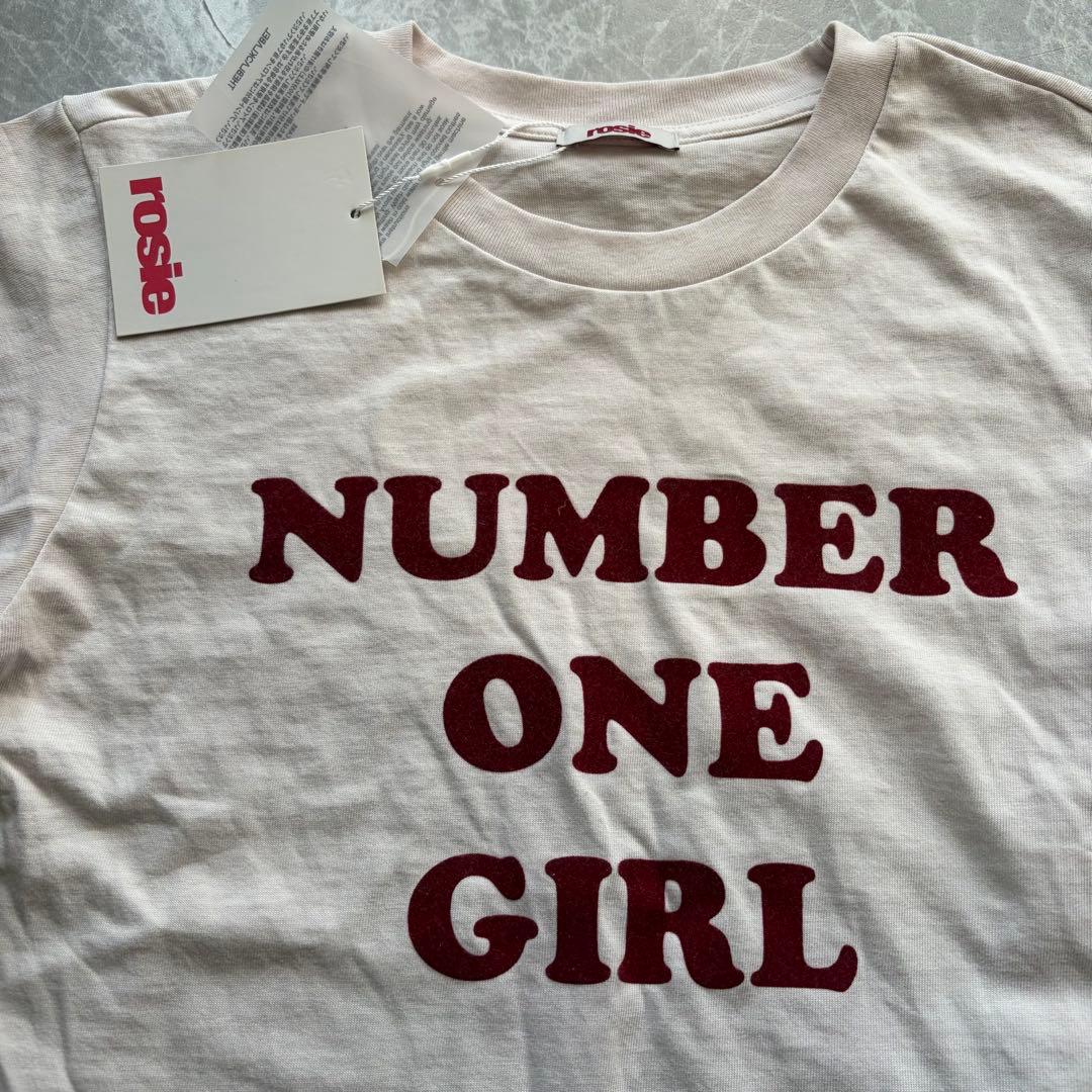 【試着のみ】number one girl Tシャツ　ロゼ　rose rosie