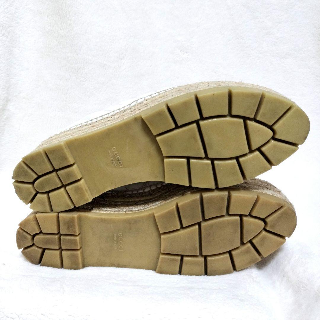 【美品】GUCCI グッチ エスパドリーユ GGマーモント 厚底 ミュール