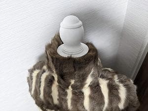 271　ロシアリス　毛皮　リバーシブル　シルク　コート　ライナー　リアルファー