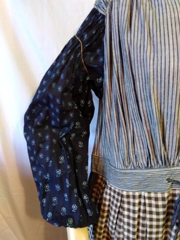 c*o様 【新品】４５R　パッチワーク長袖ロングワンピース　サイズL　玉手箱　日