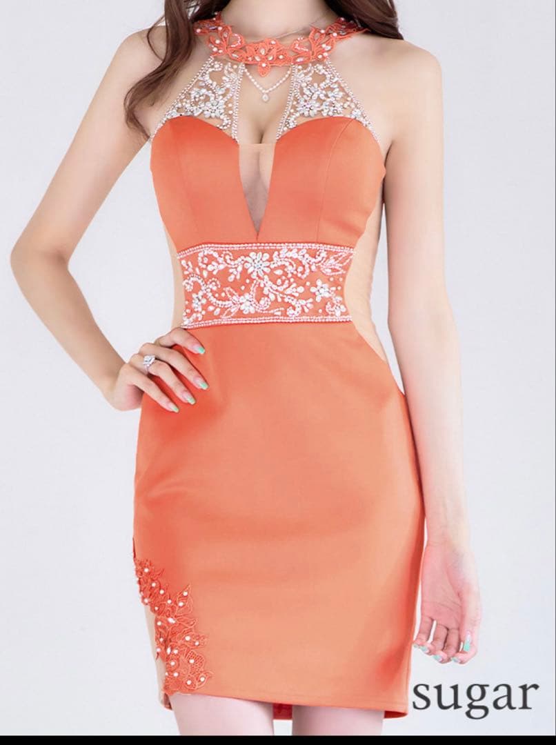 AngelR エンジェルアール オレンジドレス Mサイズ キャバドレス