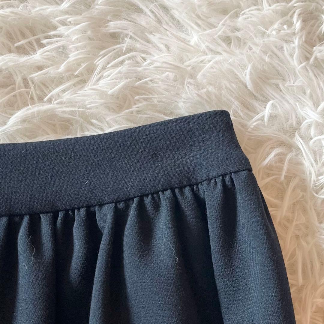 美品✨ ヨーコチャン ハイウエストギャザーパンツ ネイビー サイズ38 定番