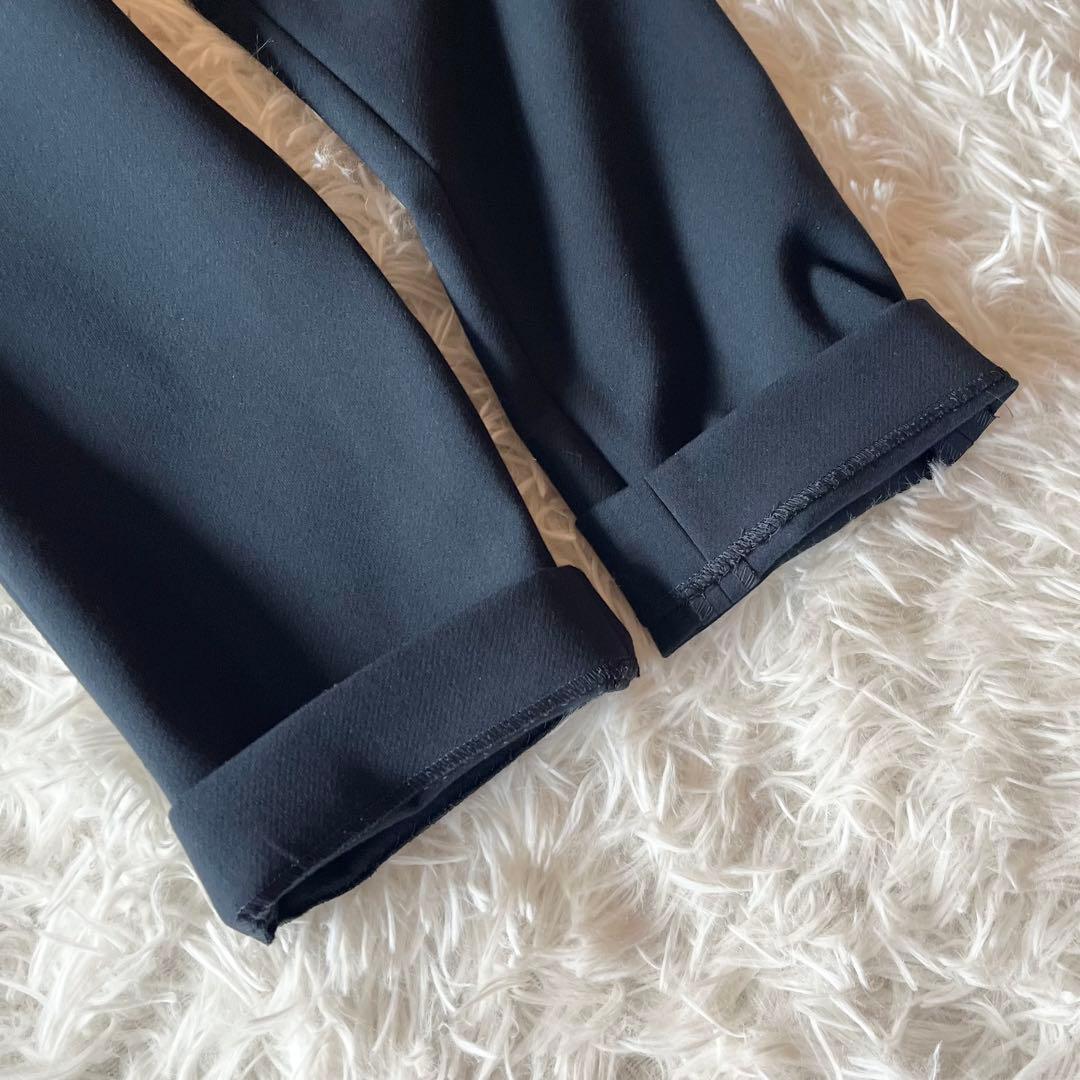美品✨ ヨーコチャン ハイウエストギャザーパンツ ネイビー サイズ38 定番