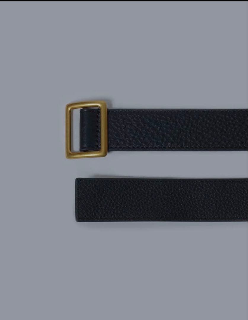 新品未使用　LOHEN COW LEATER SLASH BELT(GOLD)
