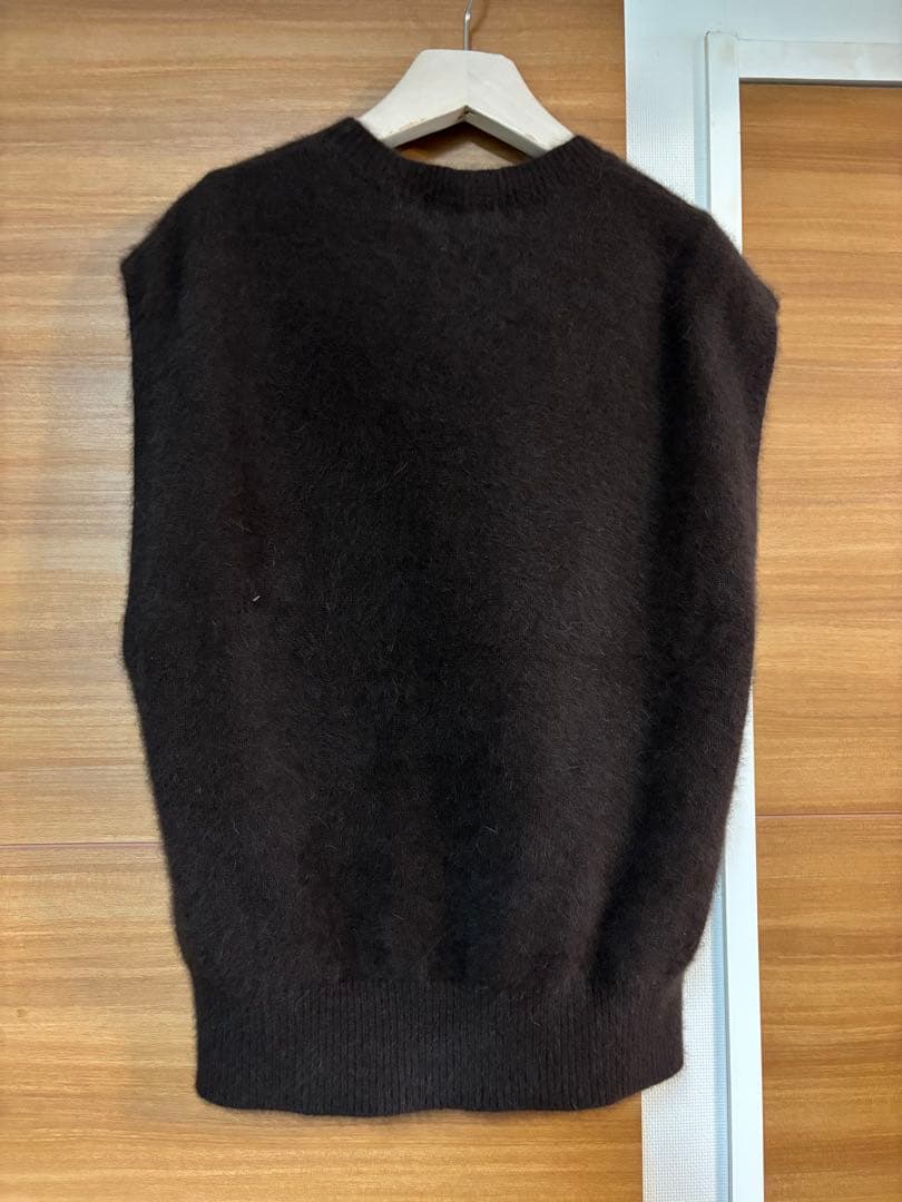 SLOBE IENAダークブラウンニットベスト