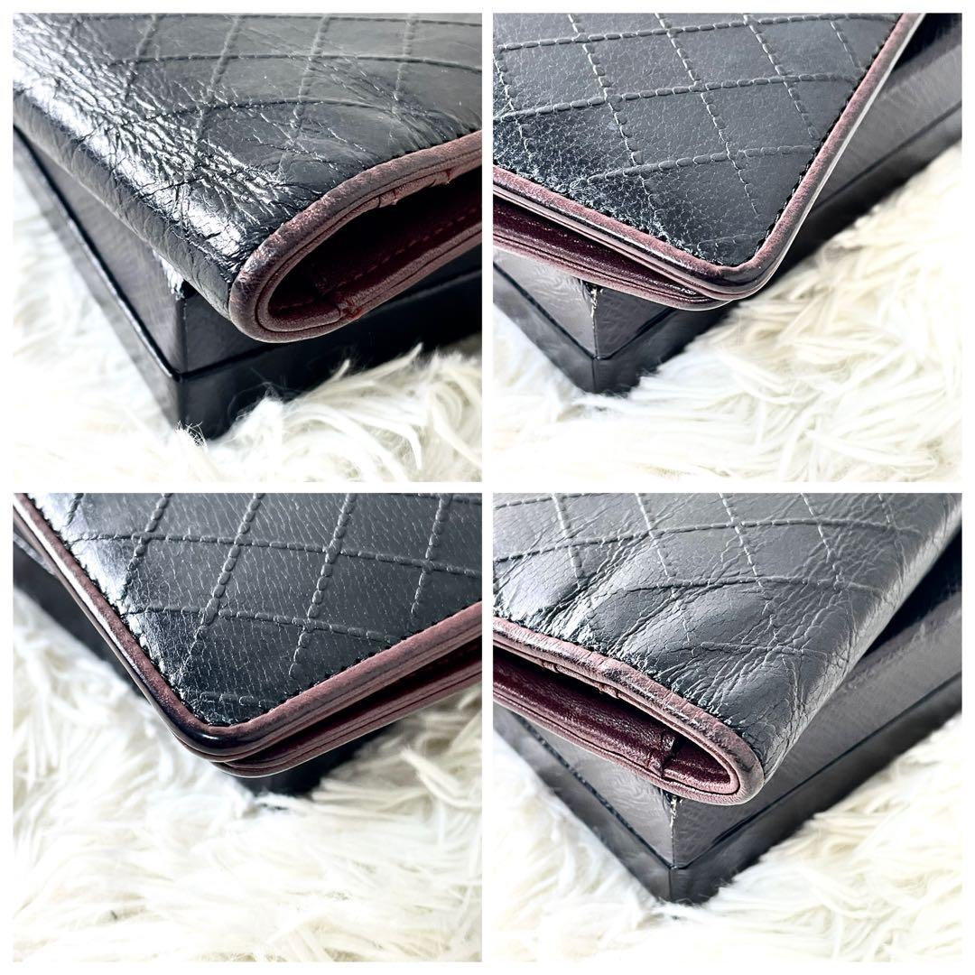 シャネル　CHANELピコローレ　 長財布　二つ折り財布　ココマーク　ブラック