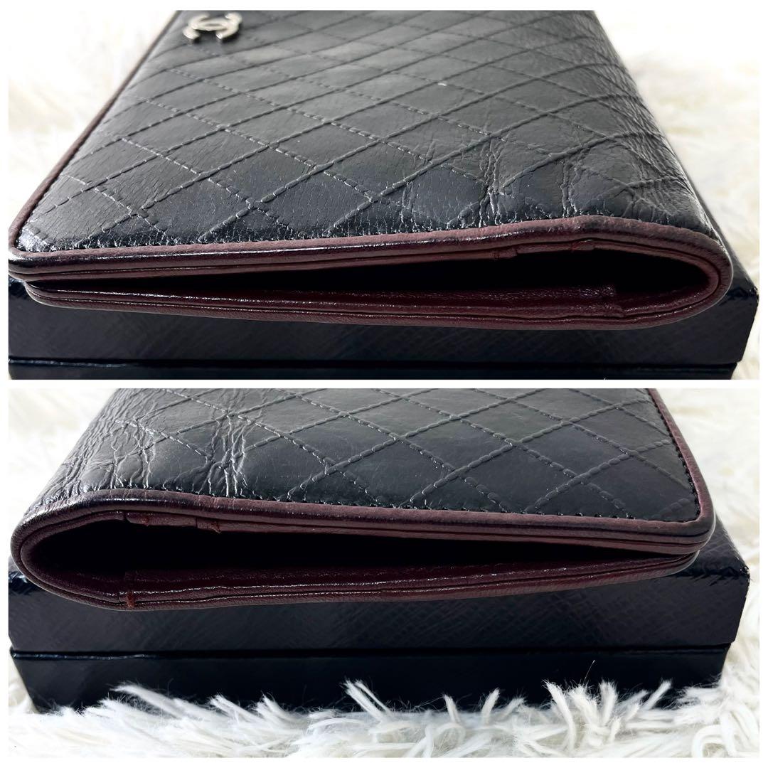 シャネル　CHANELピコローレ　 長財布　二つ折り財布　ココマーク　ブラック