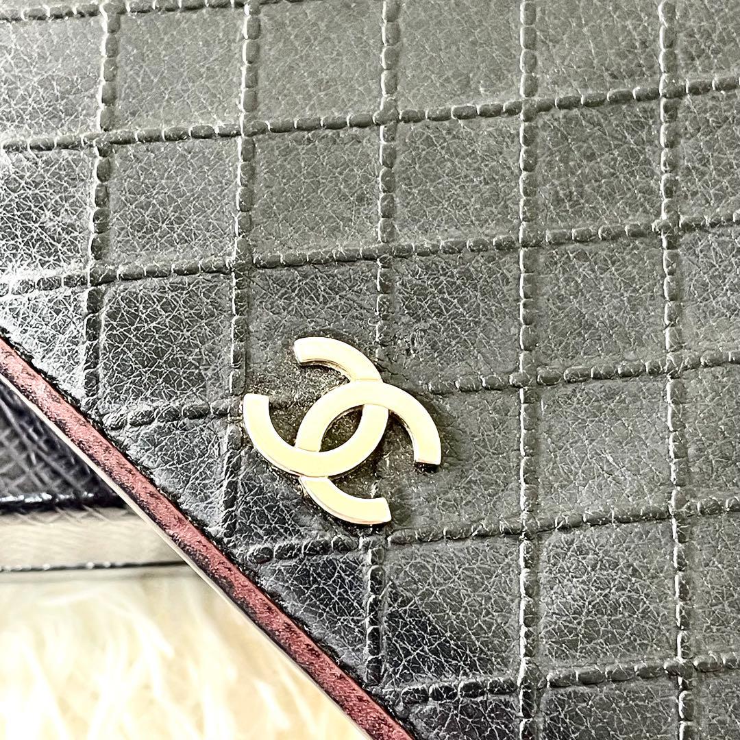 シャネル　CHANELピコローレ　 長財布　二つ折り財布　ココマーク　ブラック