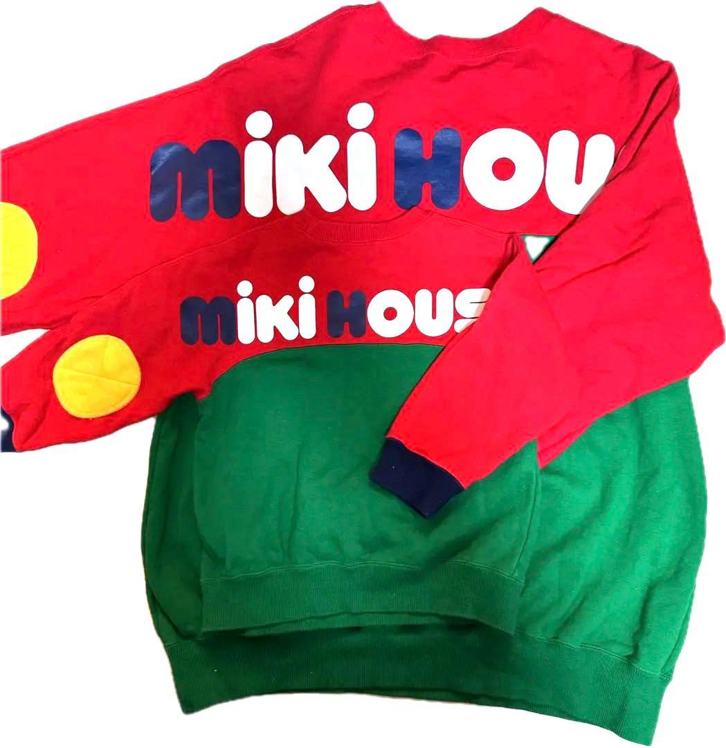 ミキハウス トレーナー マルチカラー 親子リンク おそろい 100 M