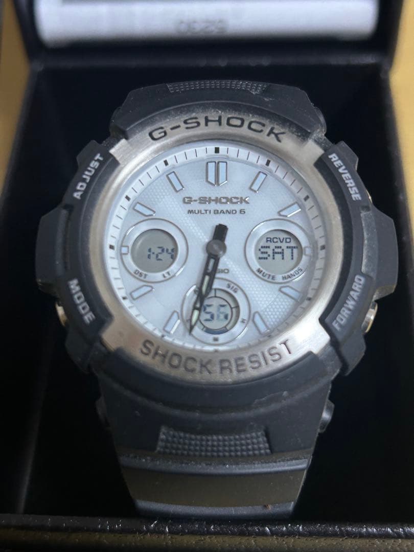 G-SHOCK デジタル腕時計 ブラック/ホワイト　AWG-M100S