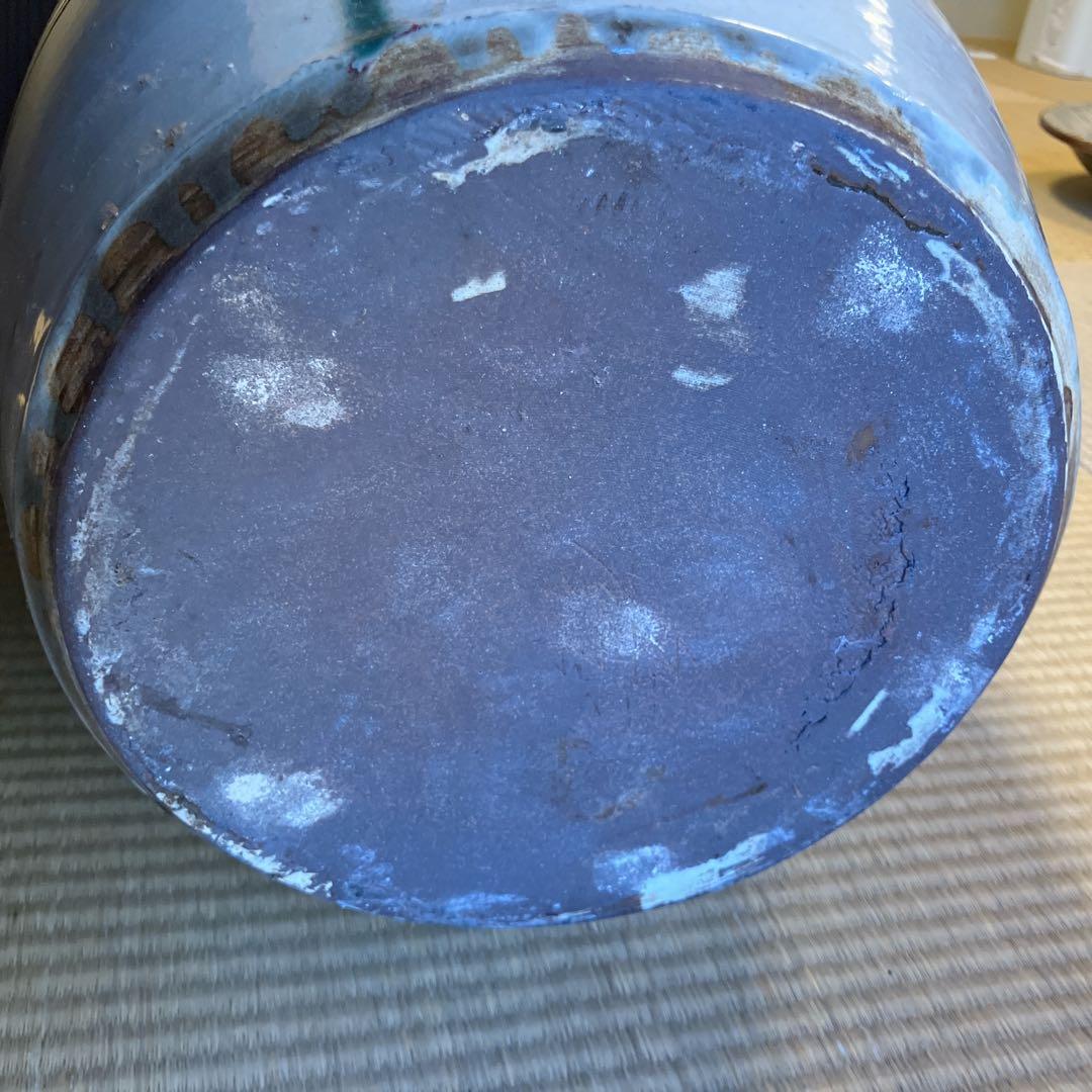 小鹿田焼　飛びカンナ　傘立て　睡蓮鉢　メダカ鉢　小石原焼