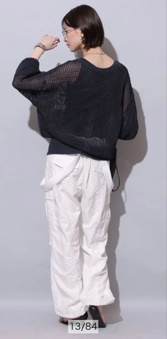 cc　アルページュストーリー　撥水サス付きパラシュートパンツ　白