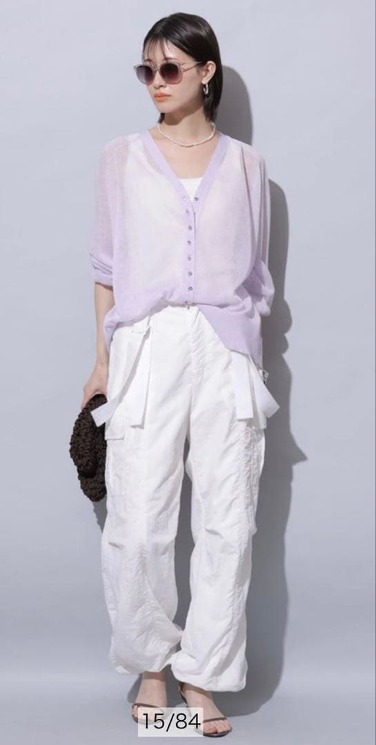 cc　アルページュストーリー　撥水サス付きパラシュートパンツ　白