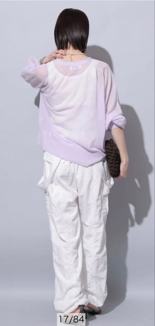 cc　アルページュストーリー　撥水サス付きパラシュートパンツ　白