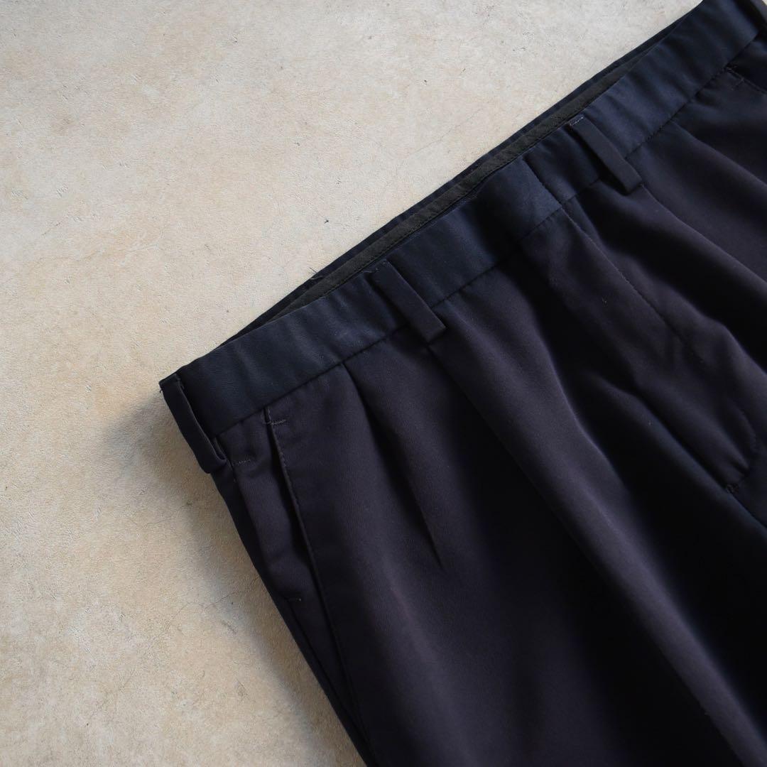 90s ドッカーズ dockers ツータック スラックスパンツ ネイビーw32