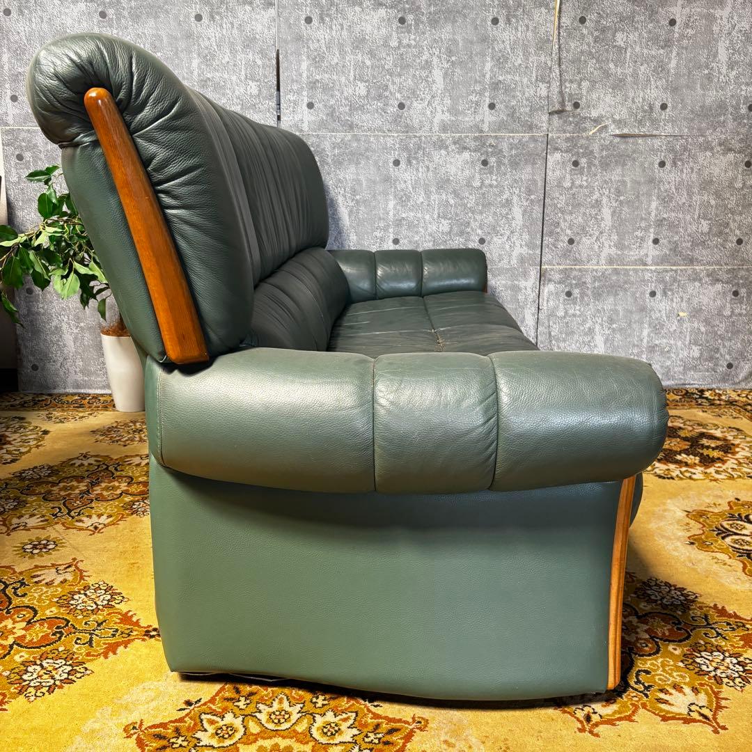 ꧁LNAX꧂3人掛けアームソファ 肘置き 肘掛け レザー 合成皮革 リビング