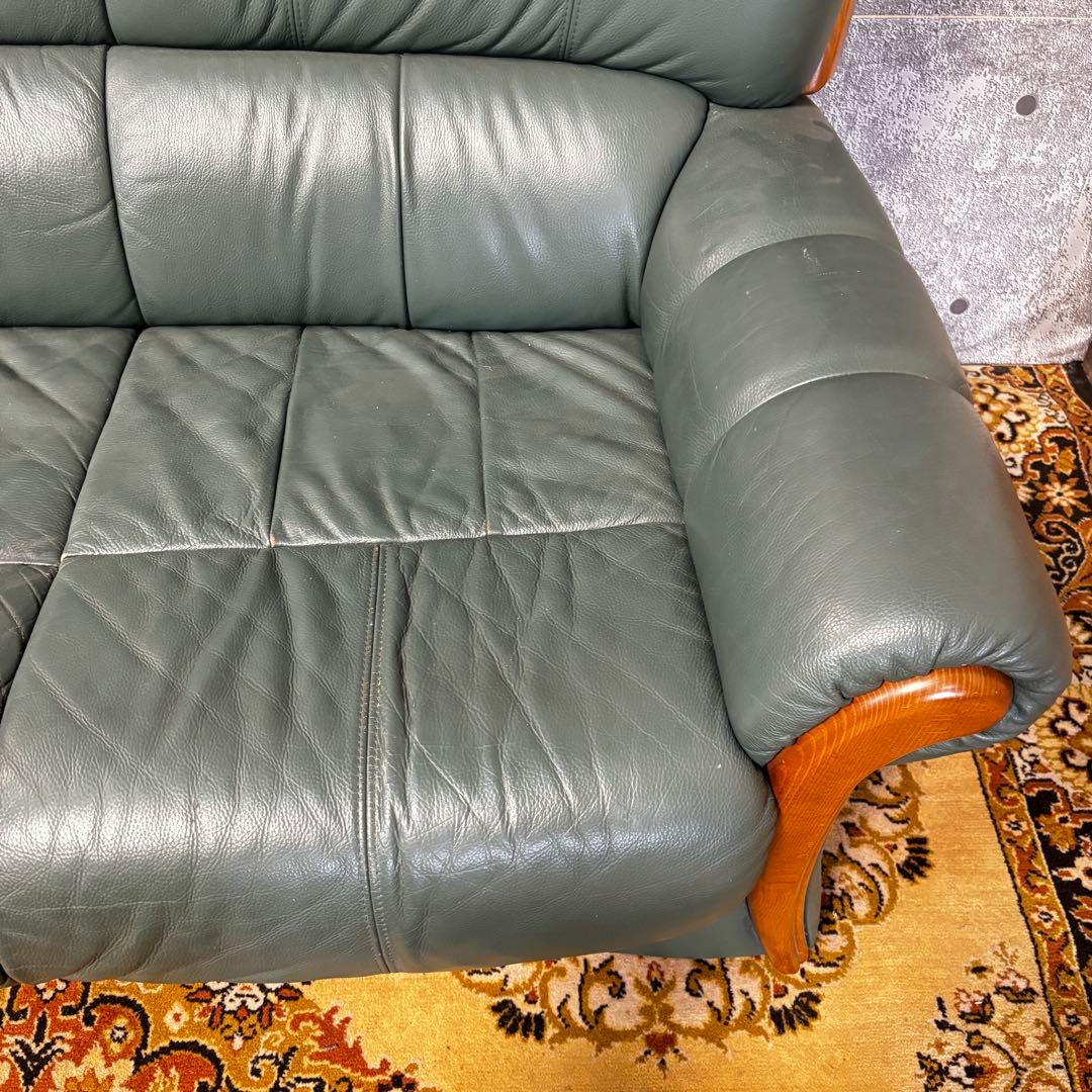 ꧁LNAX꧂3人掛けアームソファ 肘置き 肘掛け レザー 合成皮革 リビング