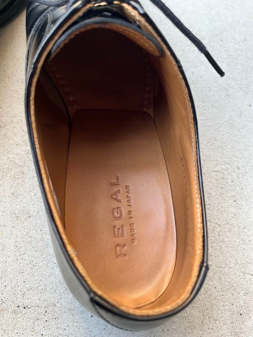 REGAL ブラック ドレスシューズ ストレートチップ