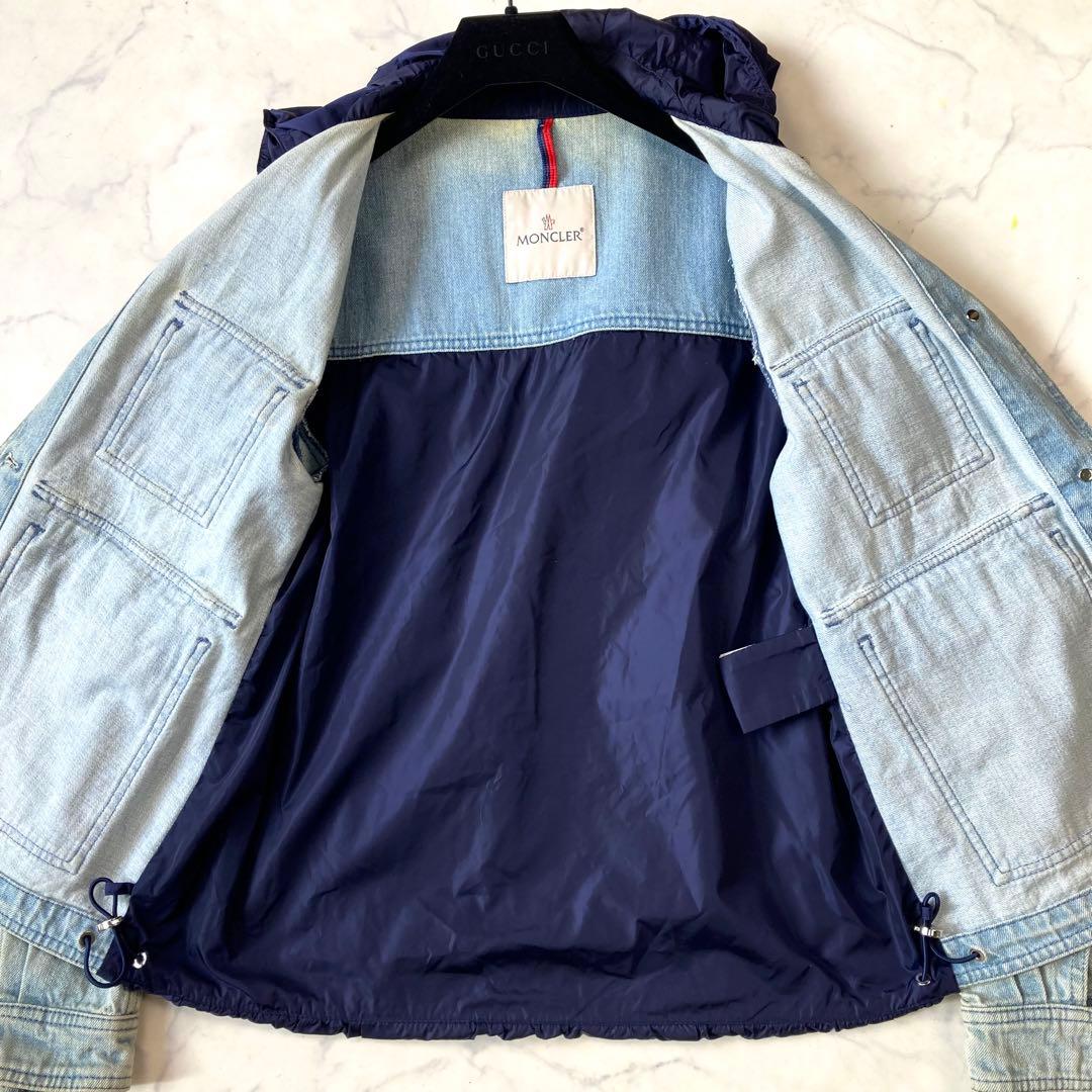 MONCLER RESINITE デニムジャケット ナイロン切替 パーカー