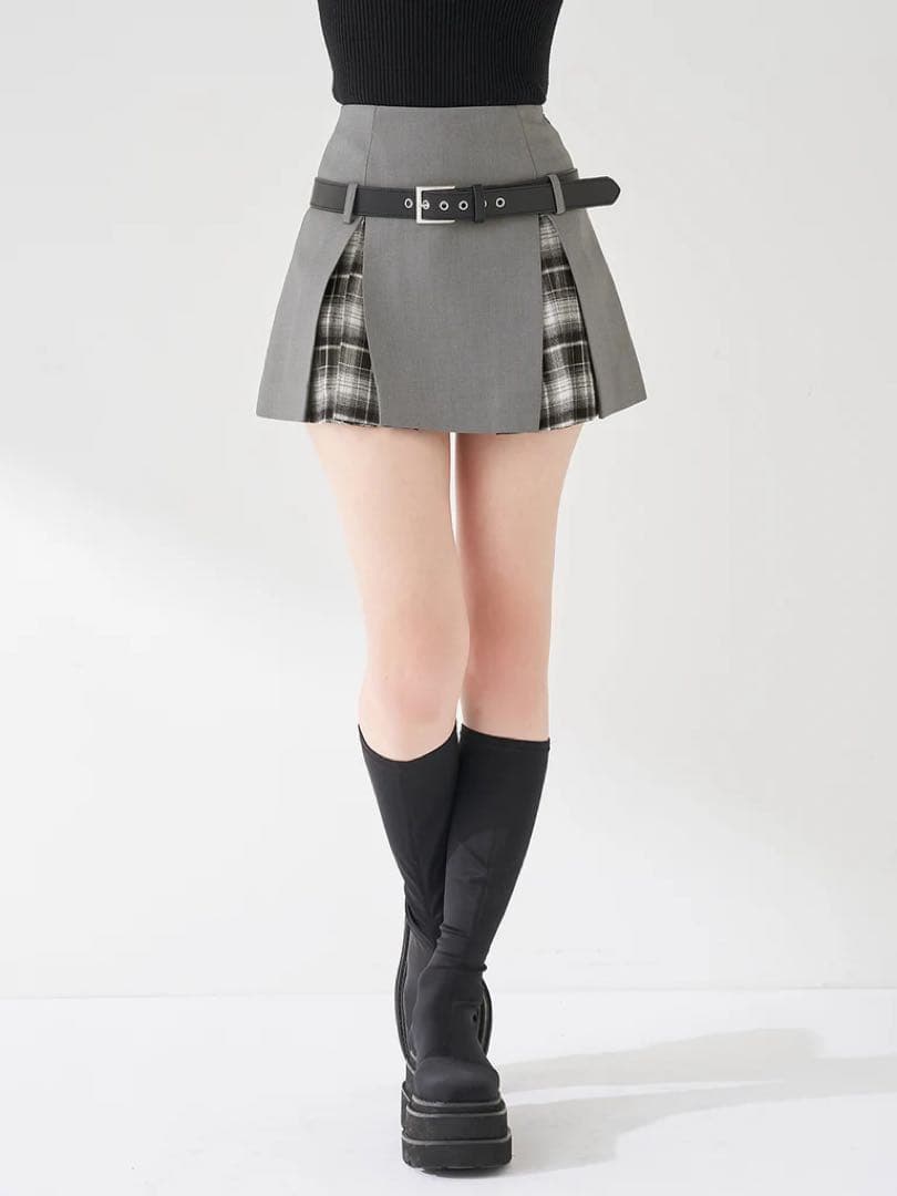 ♡ ダーリッチ Darich ♡ チェックドッキングミニスカート