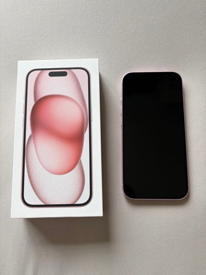iPhone15 128GB ピンク（未使用ガラスフィルム・ケースセット）